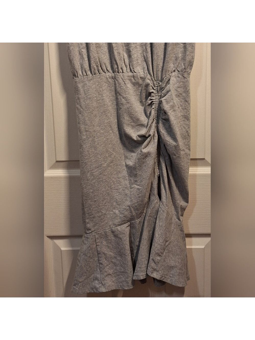 Veronica Beard Gray Ruched Short Sleeve Dress Small - Picture 3 of 9